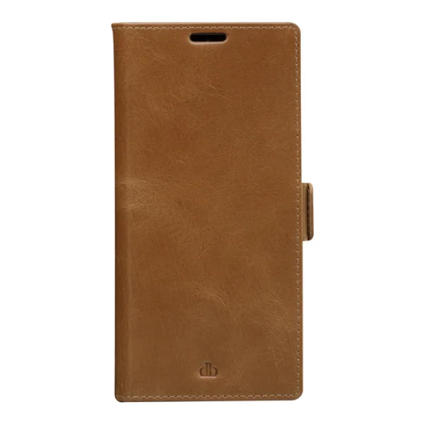 dbramante1928 Copenhagen Slim - Flip-Hülle für Mobiltelefon - genarbtes Leder - Hellbraun - für Samsung S22 Ultra (CSSUGT001437)