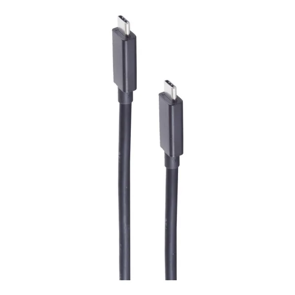 shiverpeaks ®-BASIC-S--USB-C Verbindungskabel--USB Kabel Typ-C Stecker auf Typ C Stecker, 4.0 Gen 3x2, schwarz, 0,5m (BS13-65015)