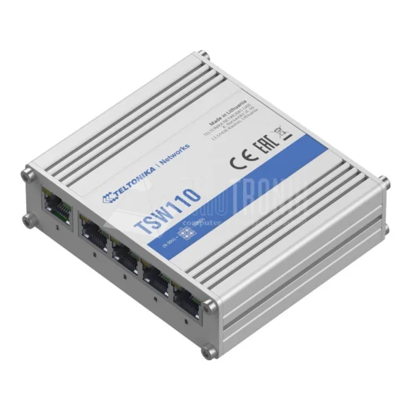 Teltonika TSW110 Netzwerk-Switch Unmanaged Gigabit Ethernet (10/100/1000) Power over Ethernet (PoE) Blau - Grau (TSW110)
