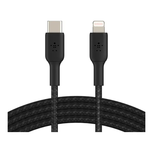 Belkin BOOST CHARGE - Lightning-Kabel - USB-C (M) bis Lightning (M) - 2 m - Schwarz - USB-Stromversorgung (18 W) - für Apple iPad/iPhone/iPod (Lightning)