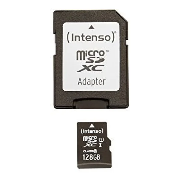 Intenso - Flash-Speicherkarte (microSDXC-an-SD-Adapter inbegriffen) - 128GB - UHS-I / Class10 - microSDXC UHS-I (3423491)