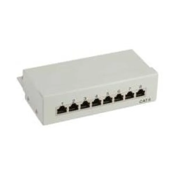 InLine® Patchfeld Cat. 6, 8-fach, Desktop, beige (76208A)