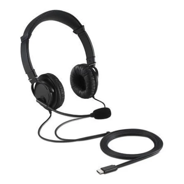 Kensington Hi-Fi USB-C Headphones with Mic - Headset - On-Ear - kabelgebunden - USB-C - Schwarz