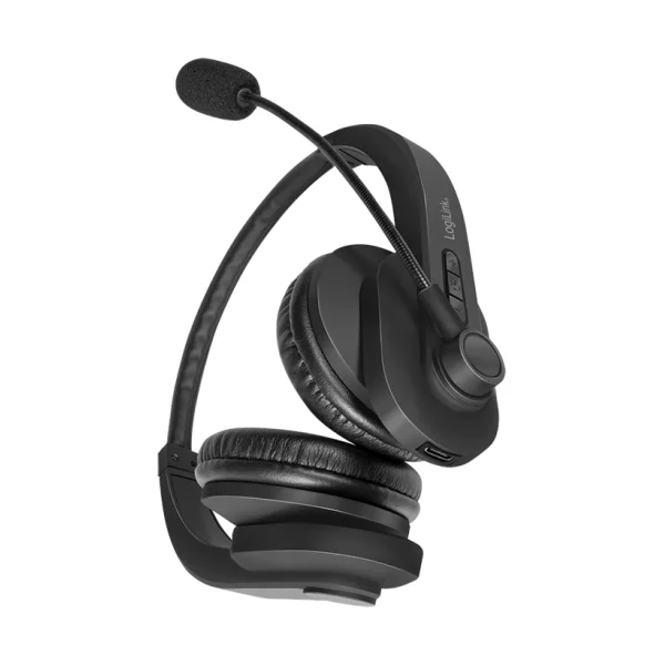 LogiLink - Headset - On-Ear - Bluetooth - kabellos - Schwarz