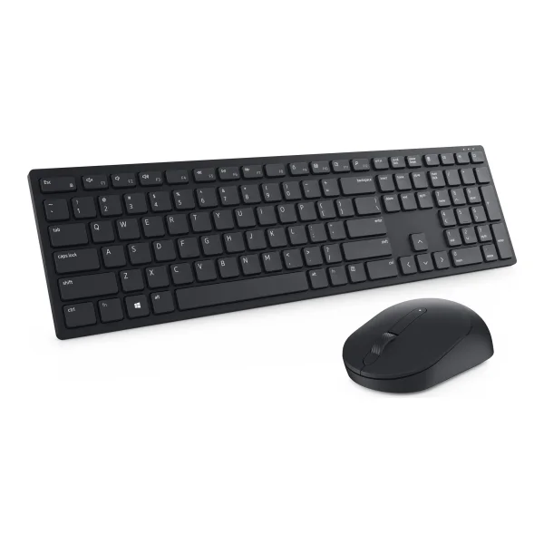 Dell Pro KM5221W - Tastatur-und-Maus-Set - kabellos - 2,4 GHz - QWERTY - US International - Schwarz - mit 3 years NBD Advance Exchange (KM5221WBKB-INT)