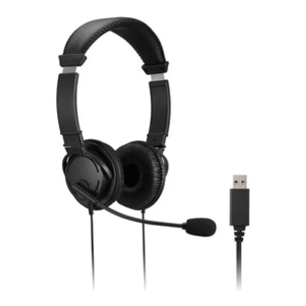 Kensington USB Hi-Fi Headphones - Kopfhörer mit Mikrofon - On-Ear - kabelgebunden - USB (K33065WW)
