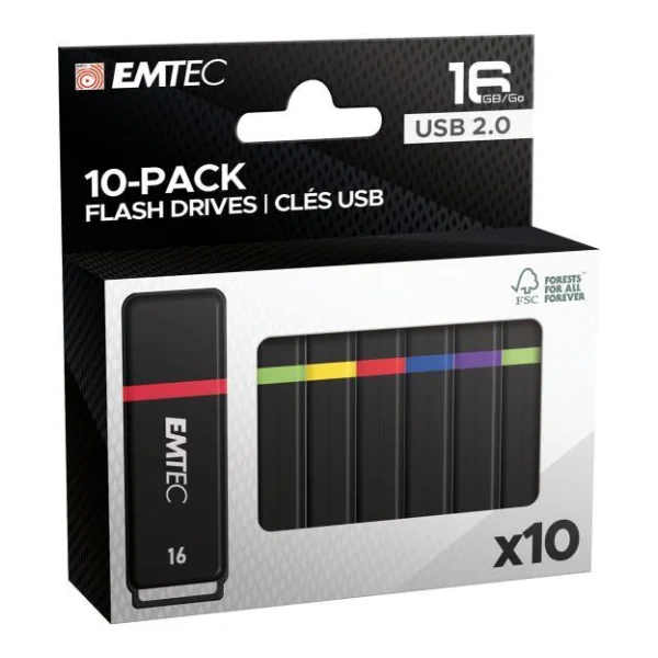 Emtec USB 2.0 K100 16GB P10 USB-Sticks 10 Stück (ECMMD16GK102P10)