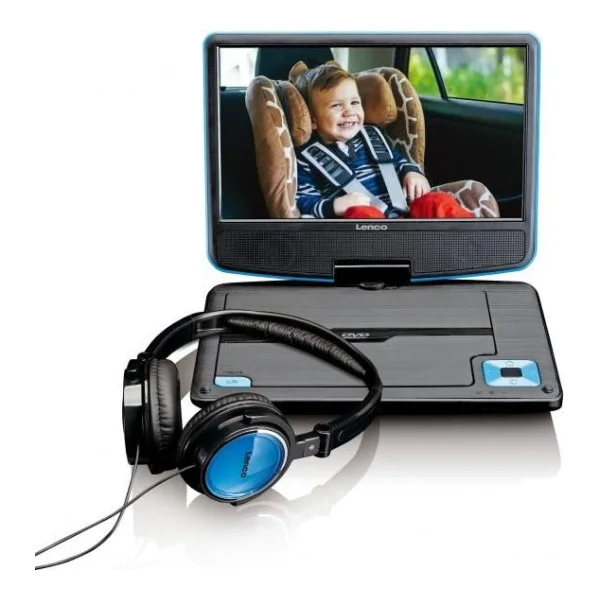 Lenco DVP-910 - DVD-Player - tragbar -Anzeige: 22,9 cm (9) - Blau (DVP910BLAU)