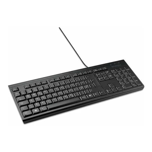 Kensington KB100 EQ - Tastatur - full size - USB - QWERTY - Pan-Nordic - Schwarz - OEM - FSC-zertifizierter Karton (K63727PN)