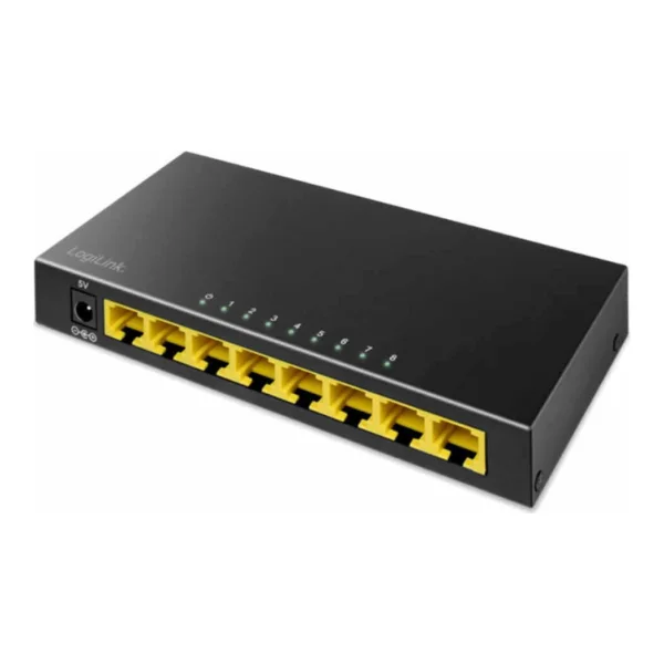 LogiLink Desktop Gigabit Ethernet Switch, 8-Port, schwarz Interface: 8x 10/100/1000 MBit/Sek. RJ45-Ports (NS0117)