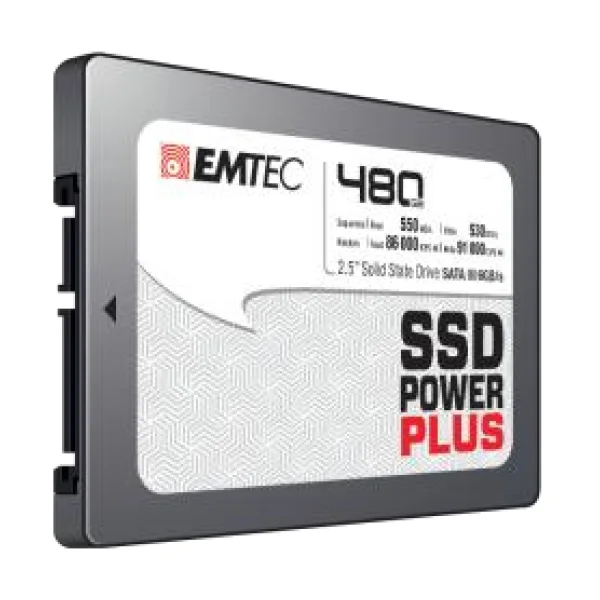 EMTEC SSD Power Plus - SSD - 480GB - intern - 2.5 (6,4 cm) - SATA 6Gb/s (ECSSD480GX150)