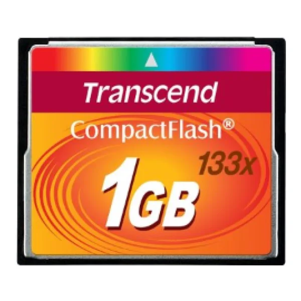 Transcend - Flash-Speicherkarte - 1GB - 133x - CompactFlash Card (TS1GCF133)