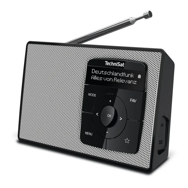 TechniSat DIGITRADIO 2 Tischradio DAB+, UKW DAB+, UKW, Bluetooth® Weckfunktion Schwarz/Weiß (0002/3910)