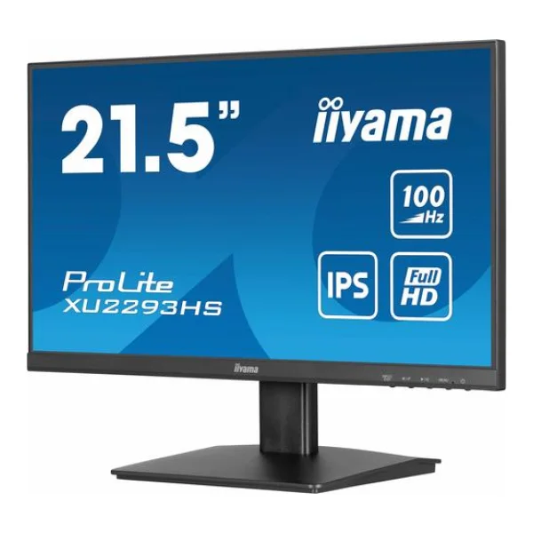 iiyama ProLite XU2293HS-B6 - LED-Monitor - 55.9 cm (22) (21.5 sichtbar) - 1920 x 1080 Full HD (1080p) @ 100 Hz - IPS - 300 cd/m² - 1000:1 - 1 ms - HDMI, DisplayPort - Lautsprecher - Schwarz [Energieklasse D] (XU2293HS-B6)