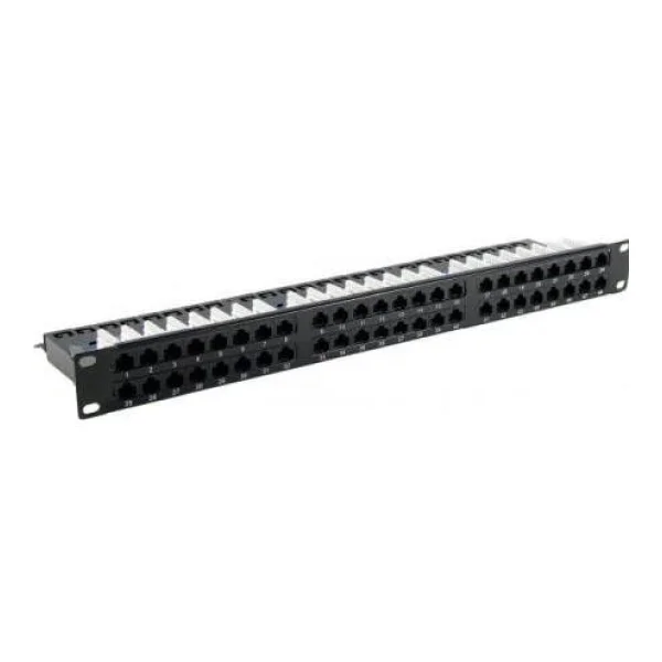 Patchfeld, Cat.6, 48 Port, UTP, 1 HE, 48,30cm (19), schwarz Cat. 6 Patchfeld mit 48 Ports (257251)