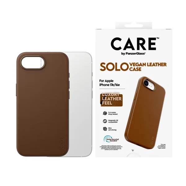 CARE by PanzerGlass Solo Case Brown iPhone 16e I 17e (CR46076)