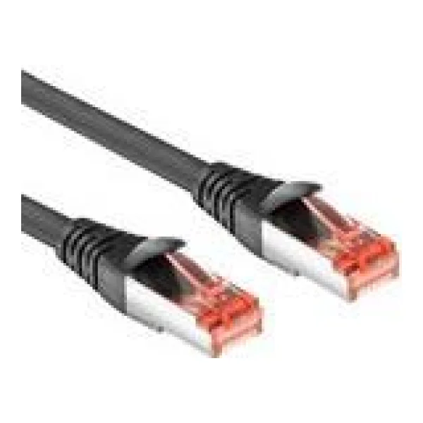 ACT Black 15 meter CAT6A U/FTP PVC high flexibility tangle-free patch cable snagless with RJ45 connectors (FB5015)