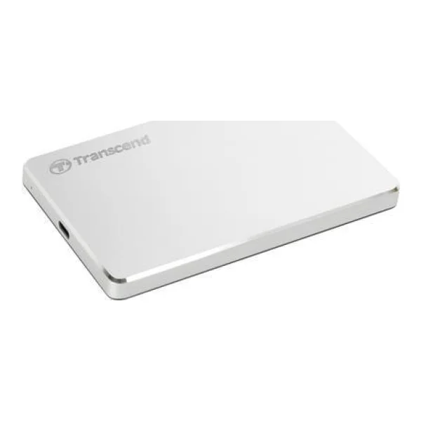 Transcend StoreJet 25C3S - Festplatte - 2 TB - extern (tragbar) - 2.5 (6.4 cm) - USB 3.1 Gen 1 (USB-C Steckverbinder) - Silber