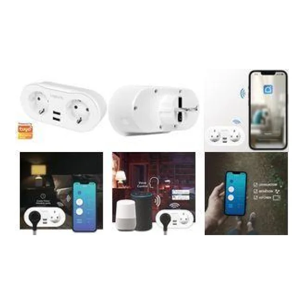 LogiLink Smart Home Wi-Fi Plug 2-Port with 2x USB (SH0102)