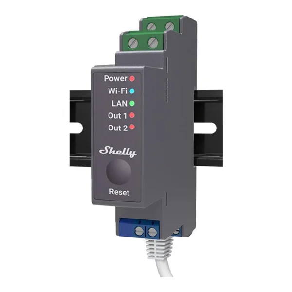 Shelly Pro 2 Smart Home Relais Hutschiene WLAN LAN Bluetooth 2-Kanal 25A