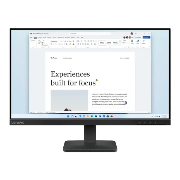Lenovo L24-4e - LED-Monitor - 61 cm (24) (23.8 sichtbar) [Energieklasse E] (68C2KAC1EU)