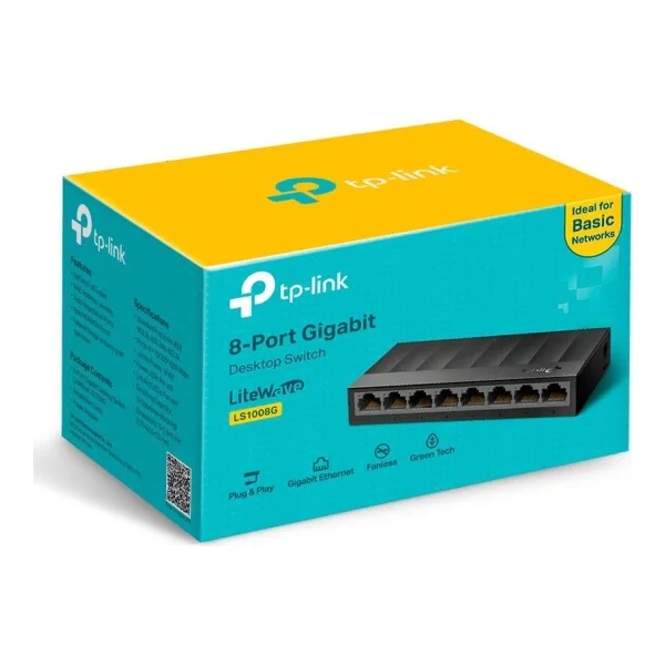TP-LINK LS1008G Netzwerk-Switch Unmanaged Gigabit Ethernet (10/100/1000) Schwarz (LS1008G)