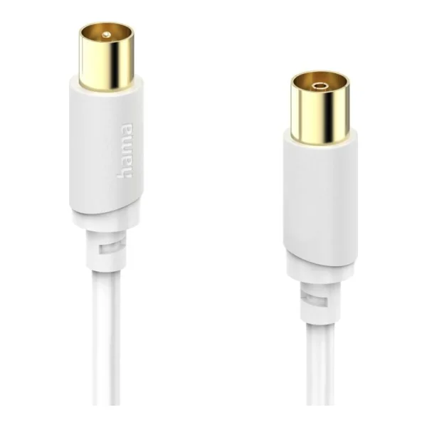 Hama Antennen-Kabel, Koax-Stecker - Koax-Kupplung, vergoldet, 5,0 m, 120 dB (00202025)