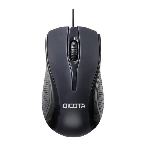 Dicota Maus USB Schwarz 3 Tasten 1200 dpi Integriertes Scrollrad