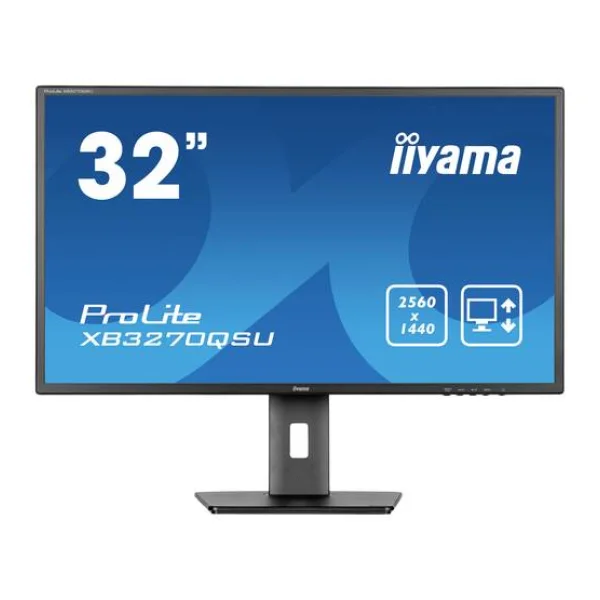 Iiyama ProLite XB3270QSU-B1 LED-Monitor EEK E (A - G) 80 cm (31.5 Zoll) 2560 x 1440 Pixel 16:9 3 ms HDMI®, DisplayPort, Kopfhörer (3.5 mm Klinke)