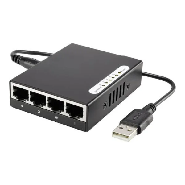 Renkforce RF-4451433 RF-4451433 Netzwerk Switch 5 Port 100MBit/s USB-Stromversorgung