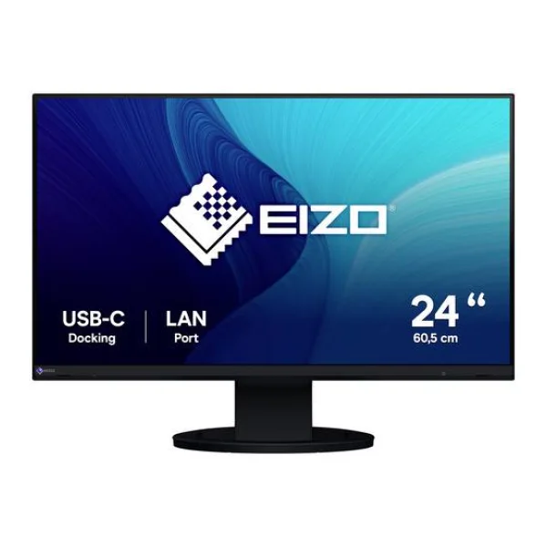 EIZO EV2490-BK LED-Monitor EEK C (A - G) 60.5 cm (23.8 Zoll) 1920 x 1080 Pixel 16:9 5 ms HDMI®, DisplayPort, USB-C®, USB-B, Kopfhörer (3.5 mm Klin