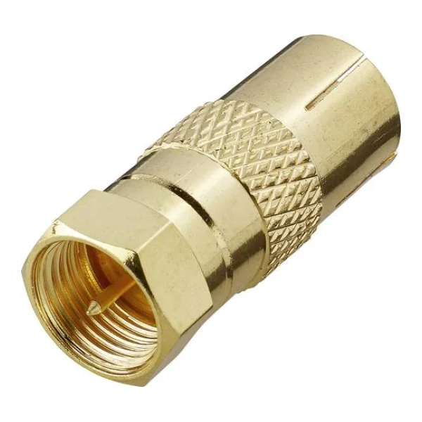 Renkforce RF-4196982 F-Koax-Adapter vergoldet Anschlüsse: F-Stecker, Koax-Buchse IEC 1St.