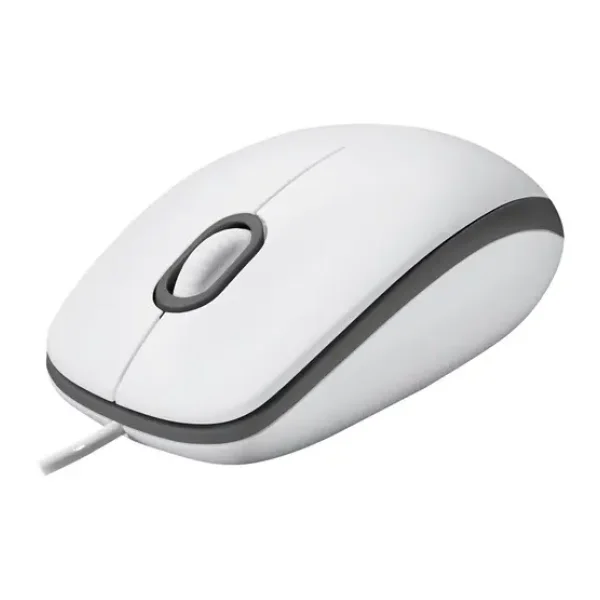 Logitech M100 Maus Kabelgebunden Optisch Weiß 3 Tasten 1000 dpi