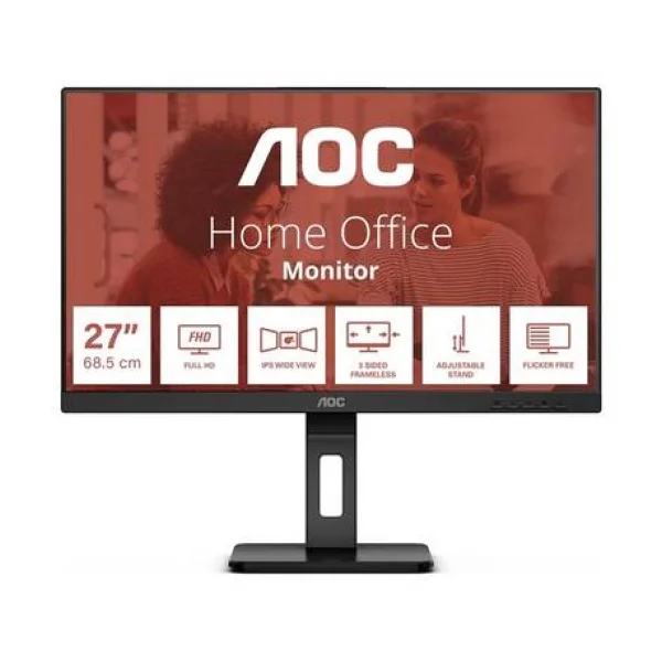 AOC 27E3QAF LED-Monitor EEK E (A - G) 68.6cm (27 Zoll) 1920 x 1080 Pixel 16:9 4 ms HDMI®, DisplayPort, Kopfhörer-Buchse