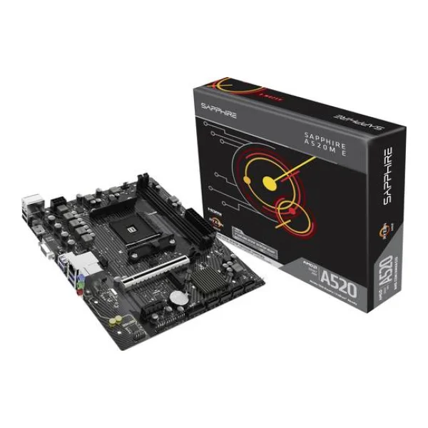 Sapphire 52119-04-40G Mainboard Sockel (PC) AMD® AM4 Formfaktor (Details) Micro-ATX Mainboard-Chipsatz AMD® A520