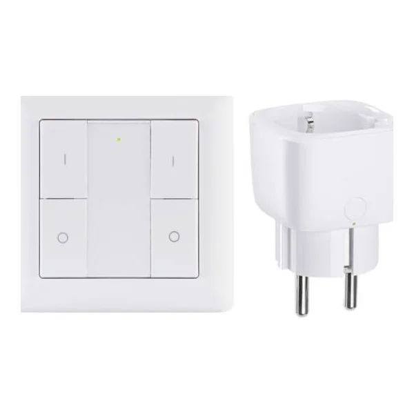 Paulmann 4064161217543 Smart Home Set Smart Plug + Wandtaster Home Steckdose Weiß