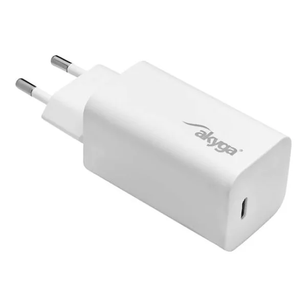 Akyga AK-CH-23 USB Ladegerät 65W 1x USB-C® Quick Charge 3.0, USB PD 3.0 Weiß Innenbereich