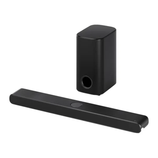 LG Electronics DS77TY.CDEULLK Soundbar Schwarz inkl. kabellosem Subwoofer, Dolby Atmos®, High-Resolution Audio, Wandbefestigung