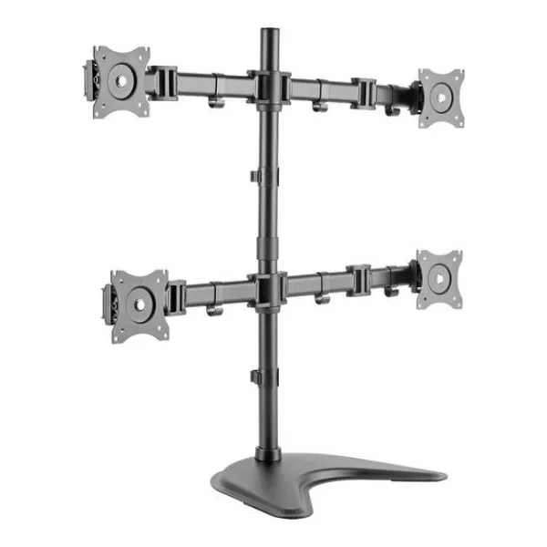 Digitus DA-90364 Monitor-Standfuß 4 Display(s) 38,1cm (15 ) - 68,6cm (27 ) Schwarz Drehbar, Höhenverstellbar, Neigbar, Schwenkbar