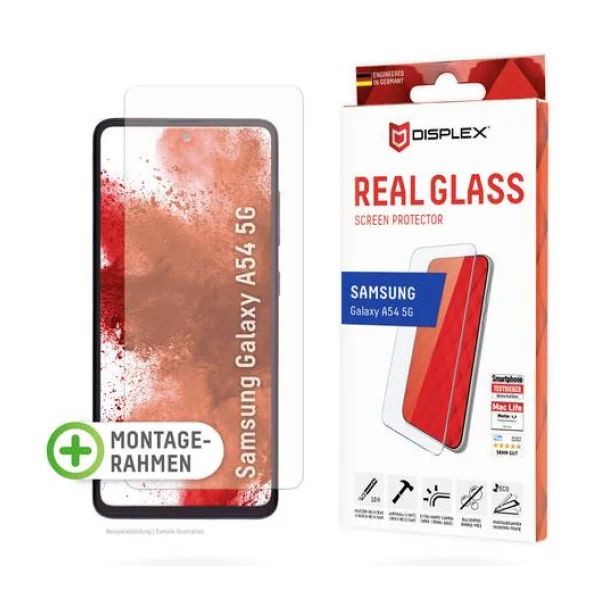 DISPLEX Real Glass Displayschutzglas Samsung Galaxy A54 5G 1 St. kratzfest, Anti-Fingerprint 01803