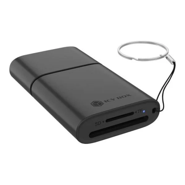 ICY BOX IB-CR204-CU3 Externer Speicherkartenleser USB-A (USB 3.2 Gen 1), USB-C® (USB 3.2 Gen 1) Schwarz