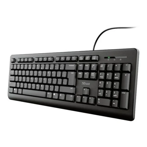 Trust PRIMO Kabelgebunden Tastatur Deutsch, QWERTZ Schwarz mit numerischer Tastatur