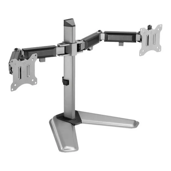 My Wall HL 56-2L Monitor-Standfuß 2 Display(s) 43,2cm (17 ) - 81,3cm (32 ) Silber Höhenverstellbar, Drehbar
