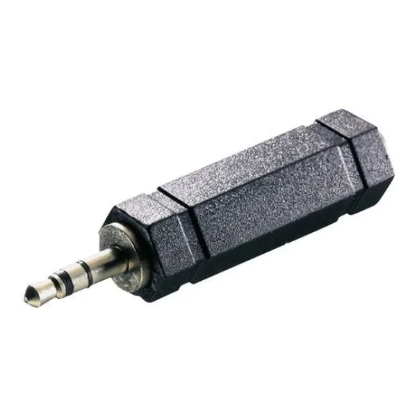 SpeaKa Professional SP-7869824 Klinke Audio Adapter [1x Klinkenstecker 3.5mm - 1x Klinkenbuchse 6.35 mm] Schwarz