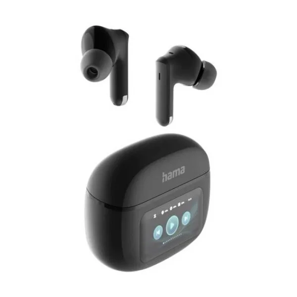 Hama 00221820 Bluetooth®-Kopfhörer Spirit Touch , TWS, ANC, mit Display, In-Ear, Schwarz