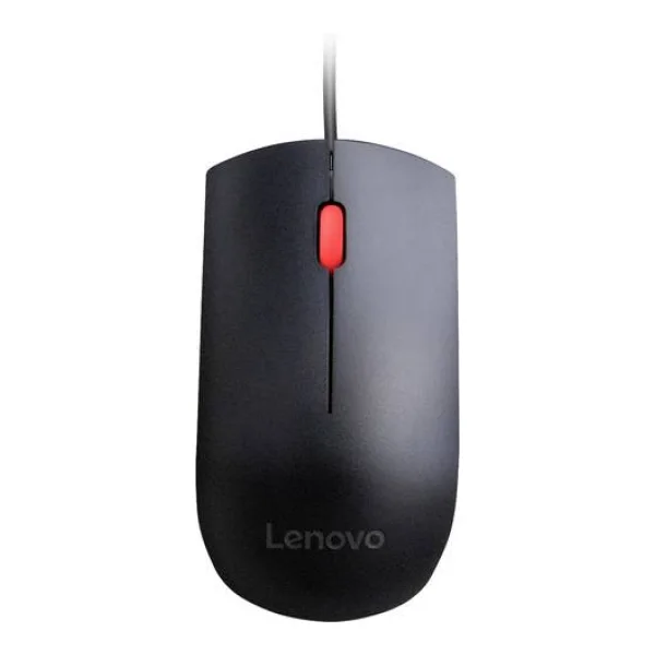 Lenovo Essential Ergonomische Maus USB Optisch Schwarz 3 Tasten 1600 dpi Ergonomisch