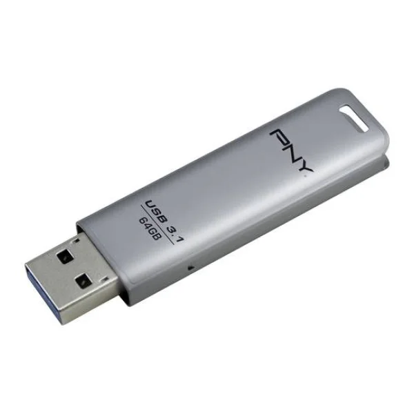 PNY Elite Steel USB-Stick 64 GB Silber FD64GESTEEL31G-EF USB-A (USB 3.1 Gen 1)