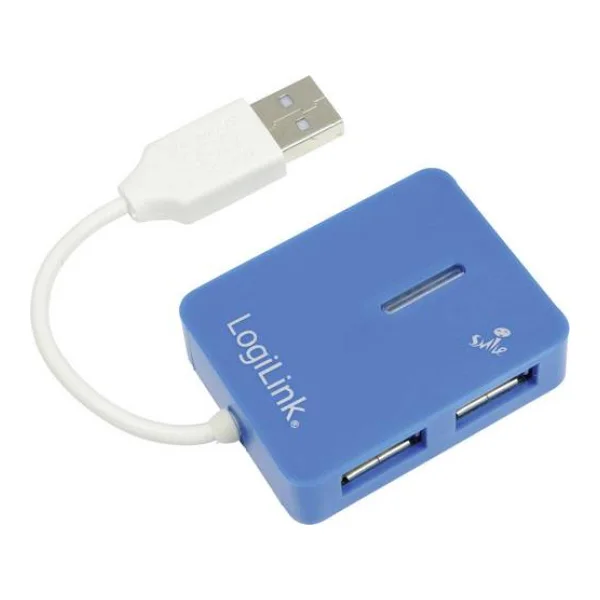 LogiLink UA0136 USB-Hub 4 Port USB-A USB 2.0 480MBit/s Blau UA0136