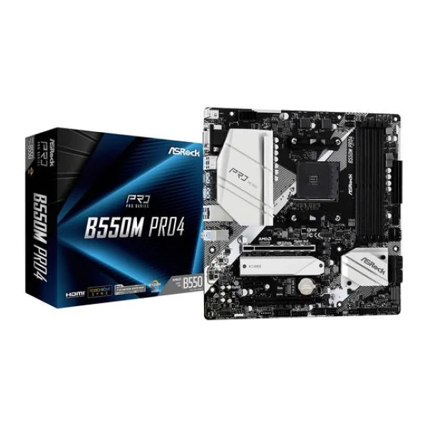 ASRock B550M Pro4 Mainboard Sockel (PC) AMD® AM4 Formfaktor (Details) Micro-ATX Mainboard-Chipsatz AMD® B550