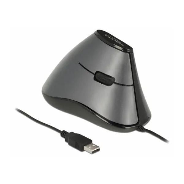 Delock 12527 Ergonomische Maus USB Optisch 4 Tasten